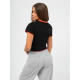 Sieviešu melns t-krekls Strawberry JS/R62639 - T-krekls Sieviešu melns t-krekls Strawberry JS/R62639