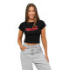 Sieviešu melns t-krekls Cherry JS/R62744 - T-krekls Sieviešu melns t-krekls Cherry JS/R62744