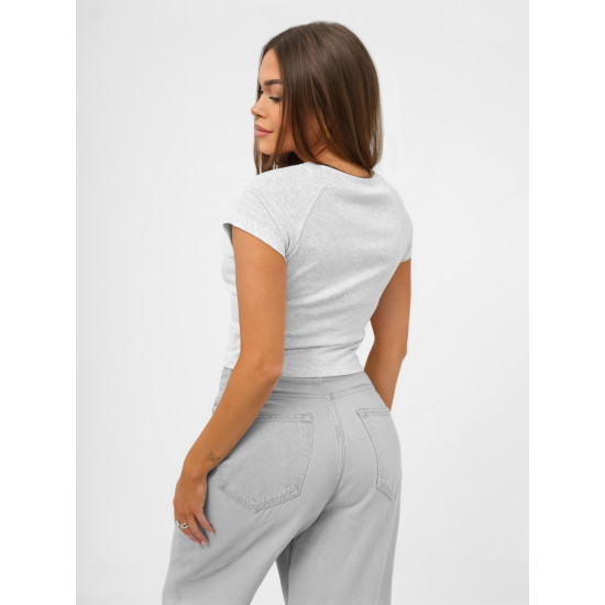 Sieviešu pelēks T-krekls Cherry JS/R62744 - T-krekls Sieviešu pelēks T-krekls Cherry JS/R62744