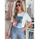Women's white T-shirt Kindbe RY2614 - T-shirt Women's white T-shirt Kindbe RY2614