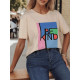 Women's tan T-shirt Kindbe RY2615 - T-shirt Women's tan T-shirt Kindbe RY2615