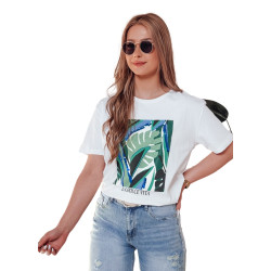 Sieviešu balts T-krekls Mumba Sieviešu balts T-krekls Mumba