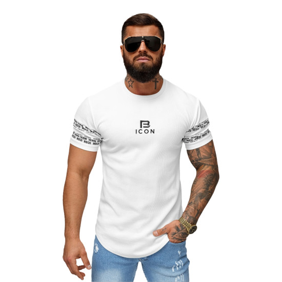 Vīriešu balts krekls Bicon O/B1213 - T-krekls Vīriešu balts krekls Bicon O/B1213