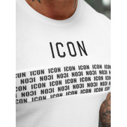 Vīriešu balts T-krekls Icon2 Vīriešu balts T-krekls Icon2