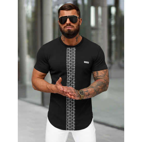 Men's black T-shirt Evin O/B1211 - T-shirt Men's black T-shirt Evin O/B1211