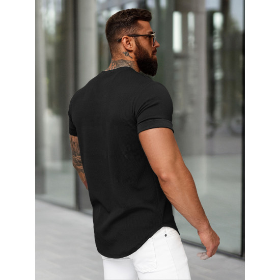 Men's black T-shirt Evin O/B1211 - T-shirt Men's black T-shirt Evin O/B1211