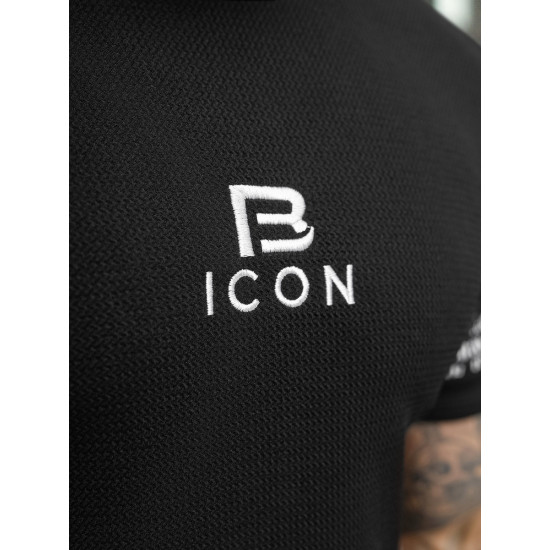 Vīriešu melns T-krekls Bicon O/B1213 - T-krekls Vīriešu melns T-krekls Bicon O/B1213