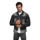 Men's black denim jacket Soman NB/MJ542NZ - Men's Jackets and Coats Men's black denim jacket Soman NB/MJ542NZ