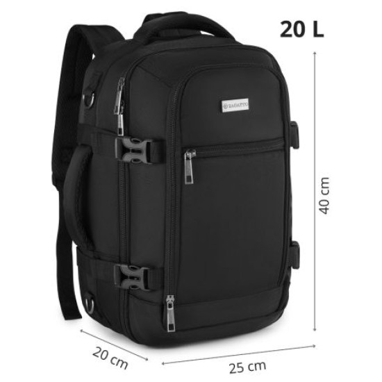 Izpētīt Melna ceļojumu mugursoma ZG920