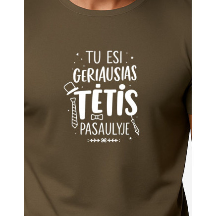 Vīriešu haki krekls Best Dad (balts) PK4002