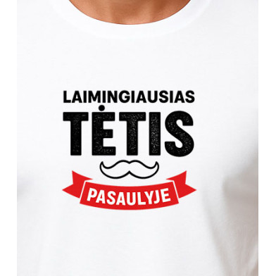 Balts Happy Daddy T-krekls (melns) PK4006