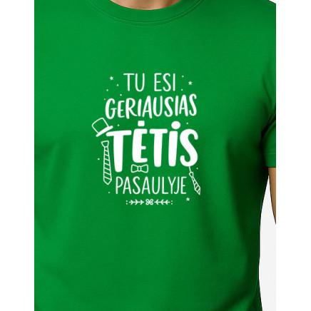 Vīriešu zaļš T-krekls Best Dad (balts) PK4002