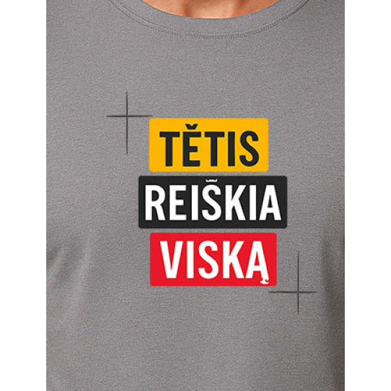 Pelēks T-krekls Tētis nozīmē visu PK4008 - Piezīmes vīriešiem Pelēks T-krekls Tētis nozīmē visu PK4008