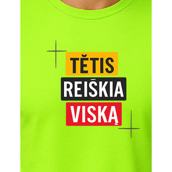 Neon green T-shirt Dad means everything PK4008 - Notes for men Neon green T-shirt Dad means everything PK4008