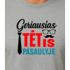 Pelēks T-krekls Labākais tētis pasaulē (melns) PK4007