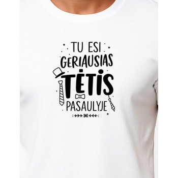Vīriešu balts T-krekls Best Dad (melns)