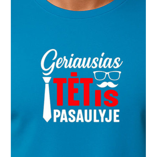 T-krekls World's Best Dad (balts) PK4007 - Piezīmes vīriešiem T-krekls World's Best Dad (balts) PK4007