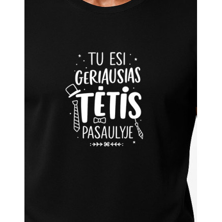 Vīriešu melns T-krekls Best Dad (balts) PK4002