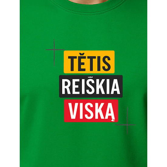 Zaļais T-krekls Tētis nozīmē visu PK4008