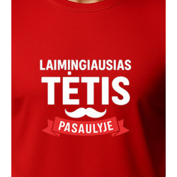 Sarkans Happy Daddy T-krekls (balts)