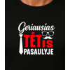 Melns T-krekls Labākais tētis pasaulē (balts) PK4007