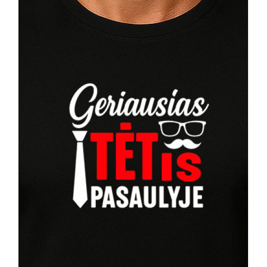 Melns T-krekls Labākais tētis pasaulē (balts) PK4007 - Piezīmes vīriešiem Melns T-krekls Labākais tētis pasaulē (balts) PK4007