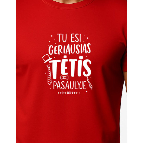 Vīriešu sarkans T-krekls Best Dad (balts) PK4002 - Piezīmes vīriešiem Vīriešu sarkans T-krekls Best Dad (balts) PK4002