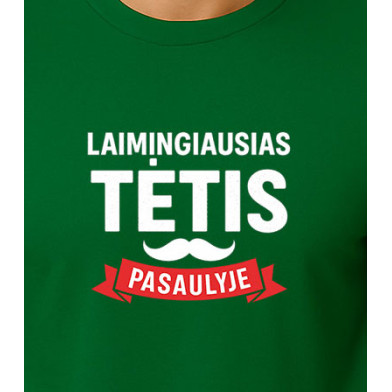 Tumši zaļš Happy Daddy T-krekls (balts) PK4006