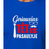 Zils T-krekls Labākais tētis pasaulē (balts) PK4007