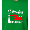 Zaļš T-krekls Labākais tētis pasaulē (balts) PK4007