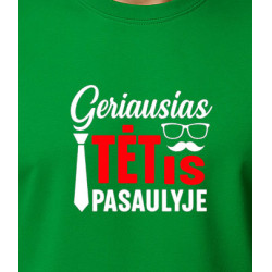 Zaļš T-krekls Labākais tētis pasaulē (balts)