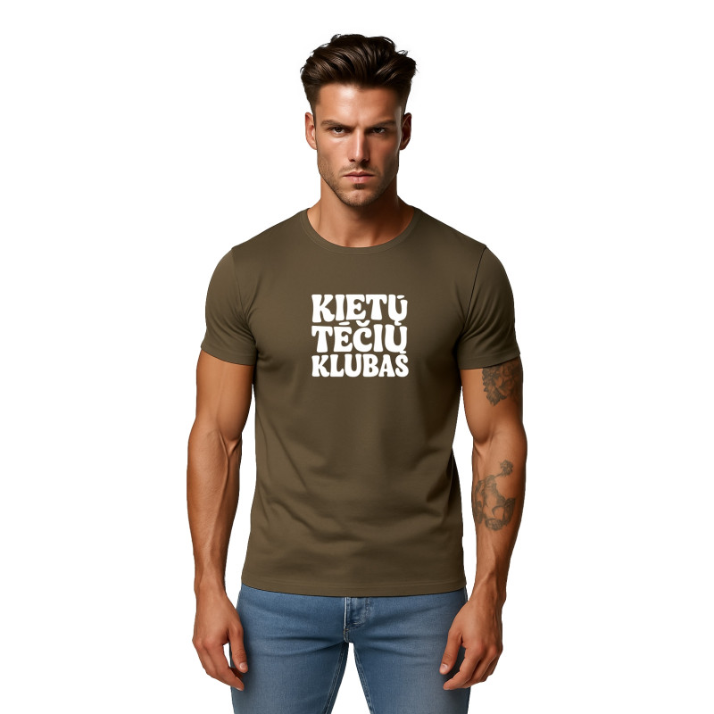 Vīriešu haki krāsas T-krekls Cool Dad (balts) PK4004