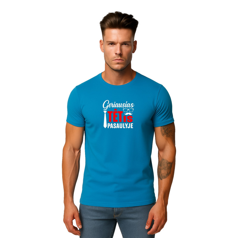 T-krekls World's Best Dad (balts) PK4007