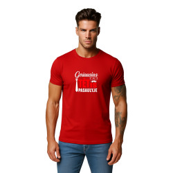 Sarkanais T-krekls Labākais tētis pasaulē (balts)