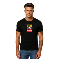 Melnais T-krekls Tētis nozīmē visu