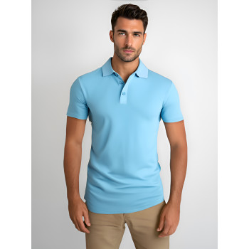 Vīriešu gaiši zils polo krekliņš Casual