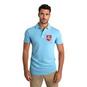 Vīriešu gaiši zils polo krekls Herb