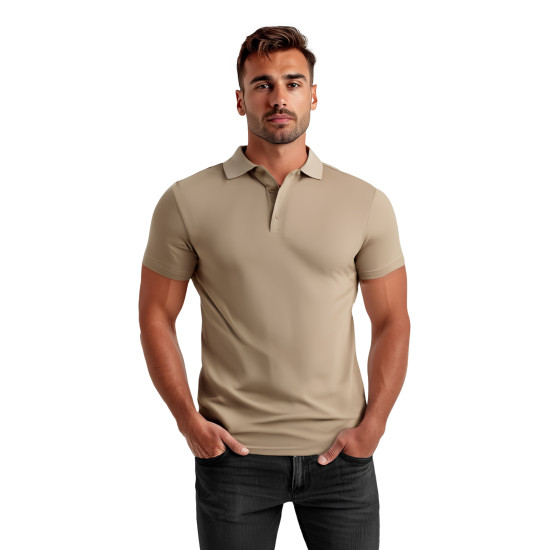 Vīriešu brūns polo krekliņš Casual JS/8T80 - T-krekls Vīriešu brūns polo krekliņš Casual JS/8T80