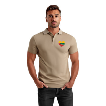 Vīriešu brūns polo krekls Heart
