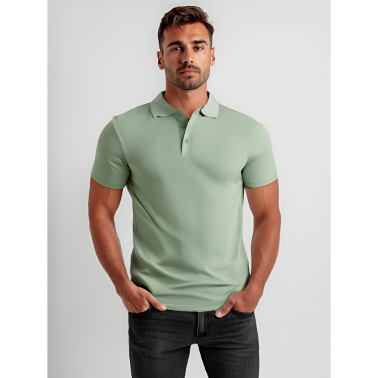 Vīriešu piparmētru polo krekliņš Casual JS/8T80 - T-krekls Vīriešu piparmētru polo krekliņš Casual JS/8T80