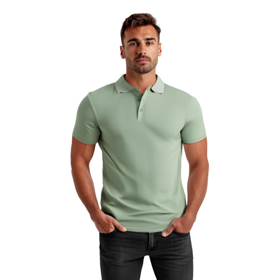 Vīriešu piparmētru polo krekliņš Casual JS/8T80 - T-krekls Vīriešu piparmētru polo krekliņš Casual JS/8T80