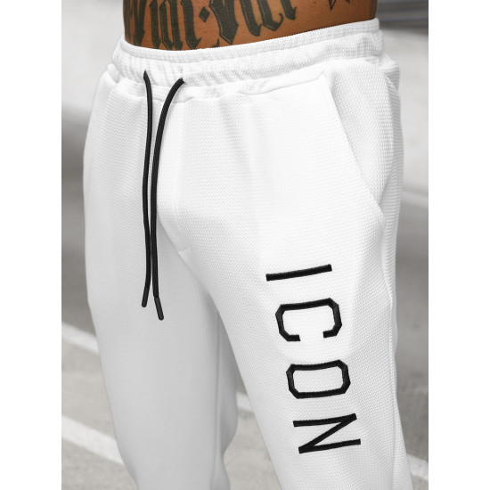 Vīriešu baltas treniņbikses Icon Bikses