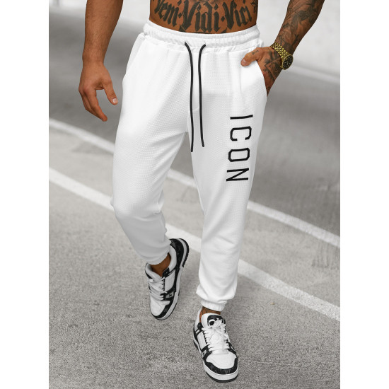 Vīriešu baltas treniņbikses Icon Bikses