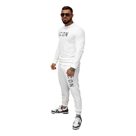 Vīriešu baltas treniņbikses Icon Bikses