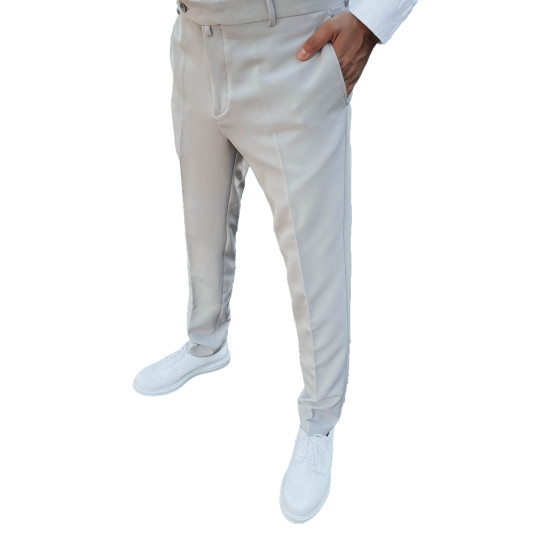 Men's elegant trousers in light grey Rad UX4291 - Trousers Men's elegant trousers in light grey Rad UX4291