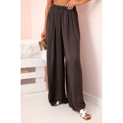 Sieviešu platās bikses Andi brūnā krāsā 