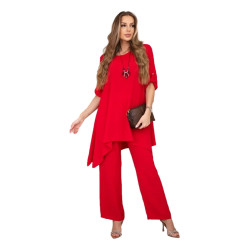 Sieviešu komplekts sarkanā krāsā Elis Sieviešu komplekts sarkanā krāsā Elis