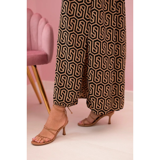 Women's brown dress with shoulder straps Zebra 32706 - Dresses and tunics Women's brown dress with shoulder straps Zebra 32706