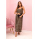 Women's brown dress with shoulder straps Zebra 32706 - Dresses and tunics Women's brown dress with shoulder straps Zebra 32706