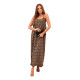 Women's brown dress with shoulder straps Zebra 32706 - Dresses and tunics Women's brown dress with shoulder straps Zebra 32706